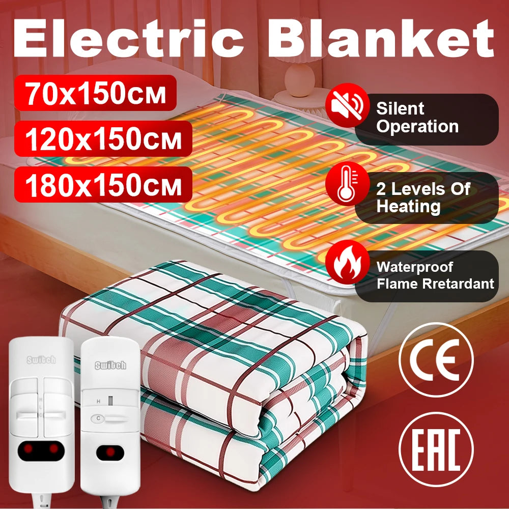 Manta Eléctrica Gruesa 110V/220V - Calefacción Hogar Invierno