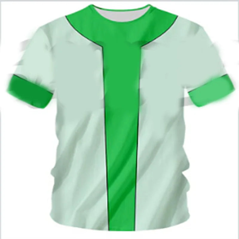 Camiseta Ben 10 Omnitrix 3D Anime 2025: Estilo Harajuku Y2k