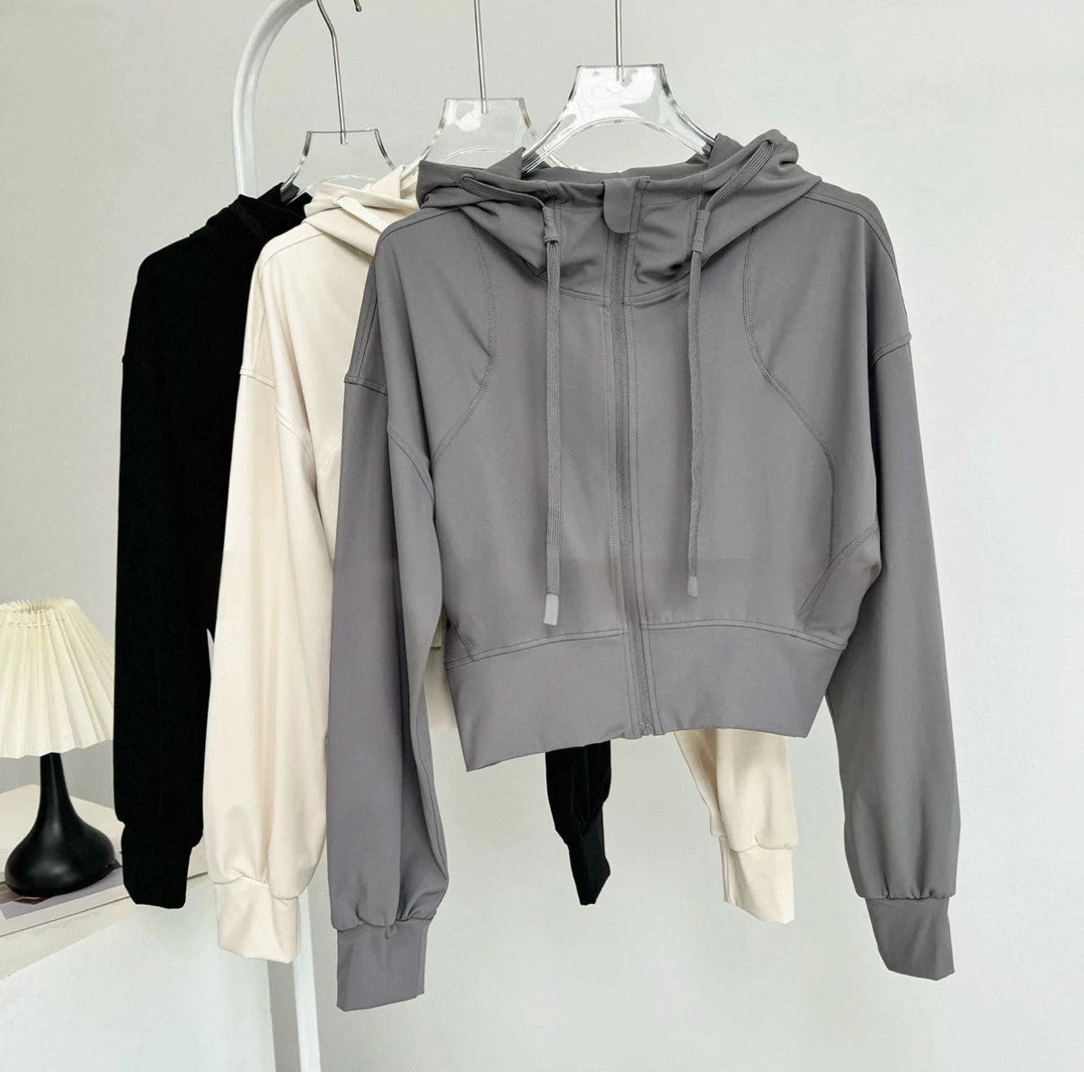 Chaqueta con capucha para correr para mujer, abrigo para ciclismo, Yoga, trotar, camisa, medias, deportes al aire libre, ropa de gimnasio, ropa deportiva para correr