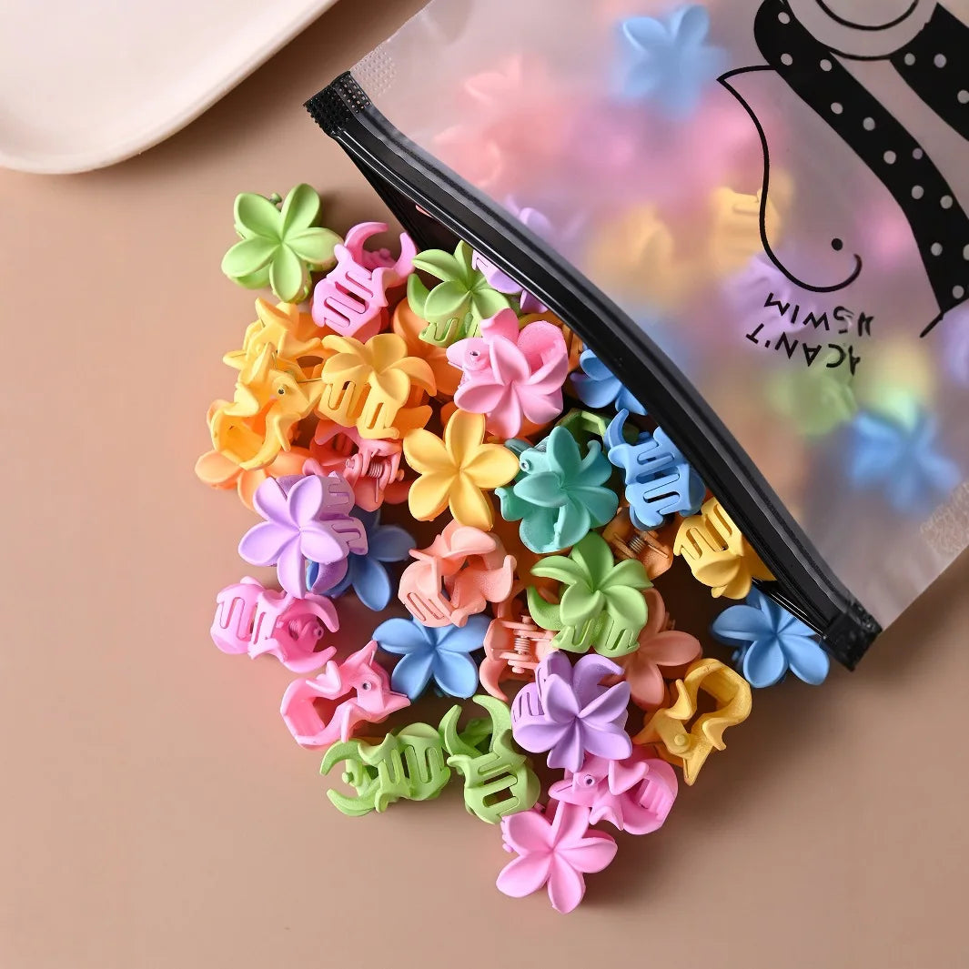 10 Pzs Pinzas Flores Y2K Aleatorias - Clips Cabello Niñas