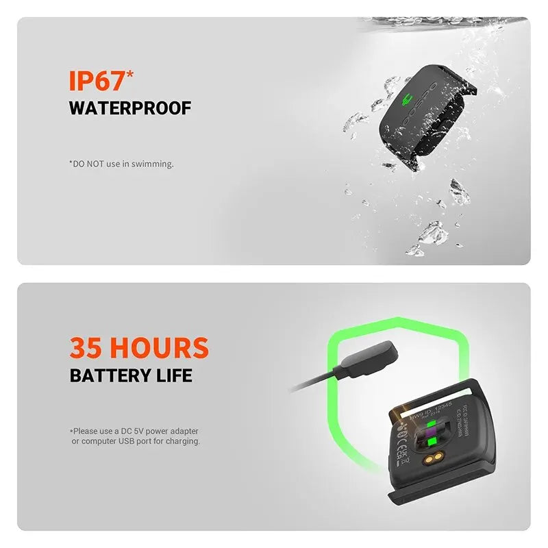 COOSPO HW9 HRM Brazalete: Monitor de Ritmo Cardíaco Preciso BLE/ANT+