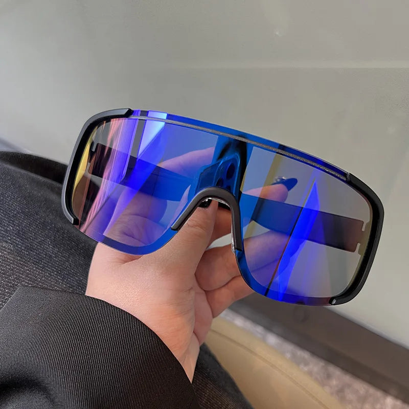 Nuevas gafas de sol de ciclismo estilo Y2K, gafas a prueba de viento para hombres y mujeres, lentes reflectantes Retro, gafas deportivas para montar en carretera