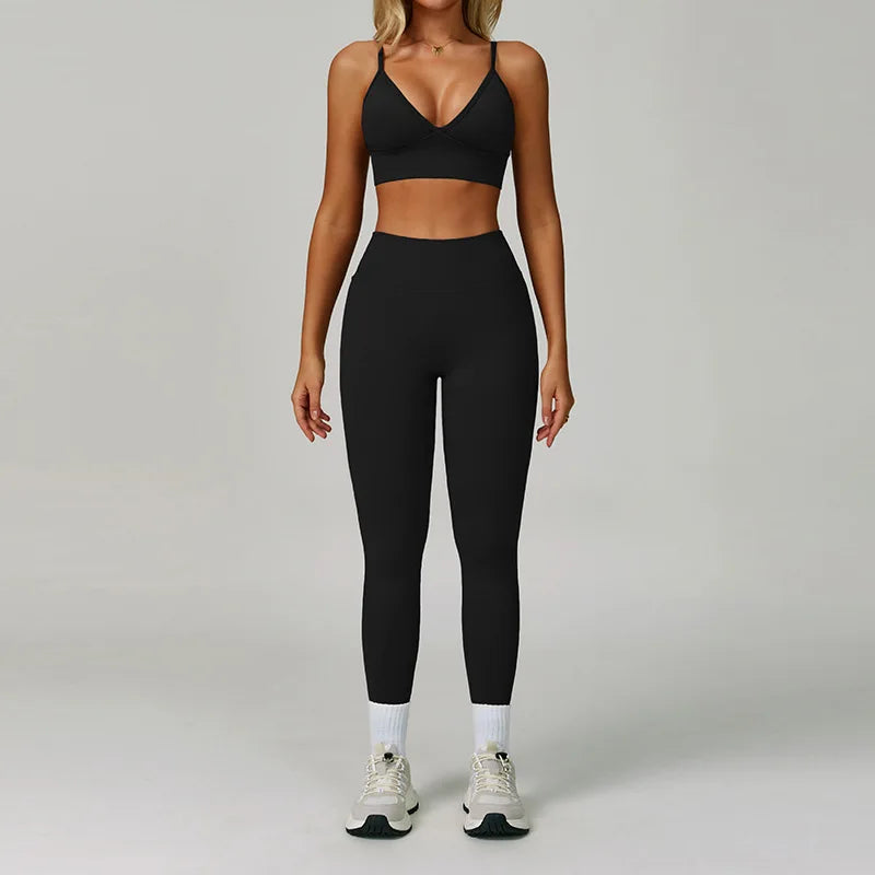 Conjunto Yoga Mujer MIketI Sin Costuras - Transpirable y Elástico