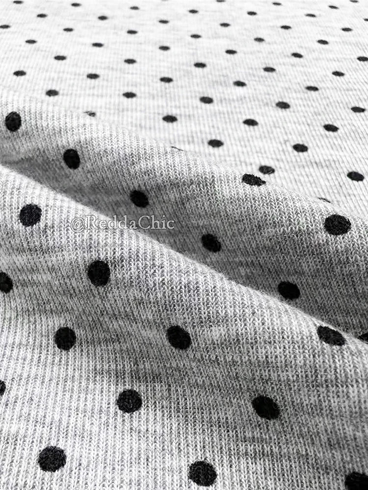 REDDA CHiC Camiseta Grunge Lunares Mujer Otoño Y2k