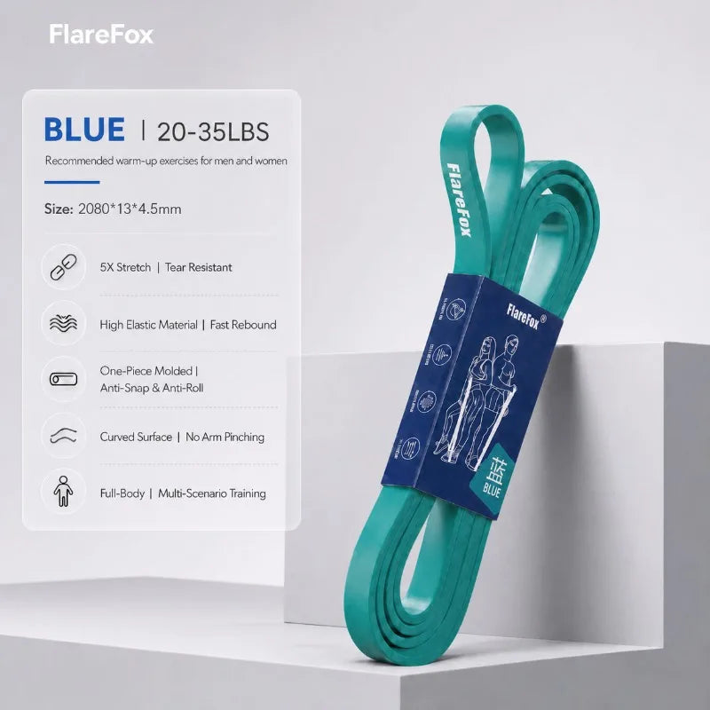 Bandas de Resistencia FlareFox: Dominadas, Fuerza y Agilidad (Kit Múltiple)