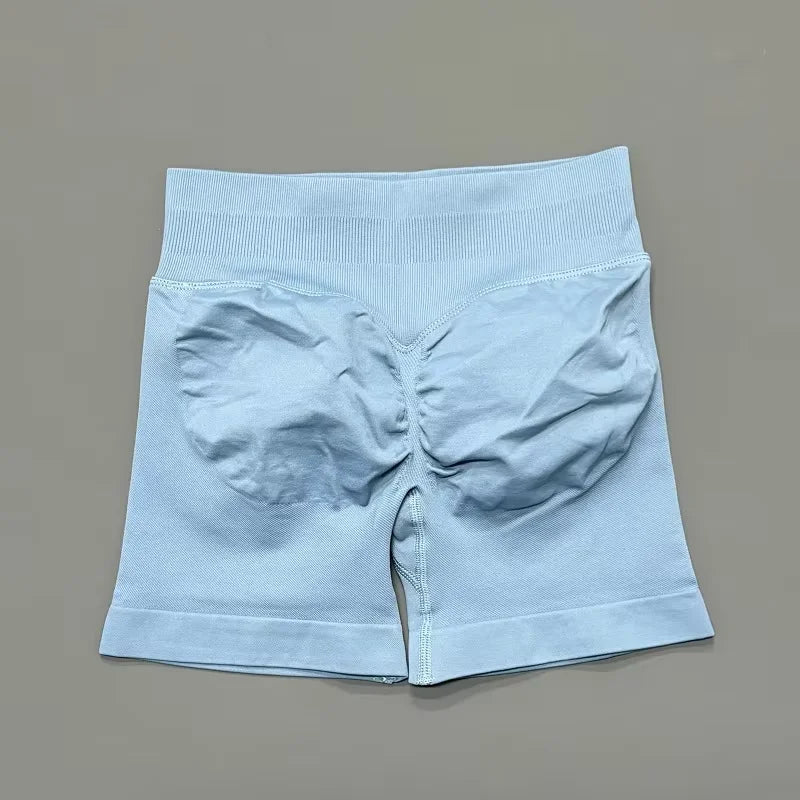 Shorts Deportivos HISTELLO 4.5" Mujer Push-Up Sin Costuras