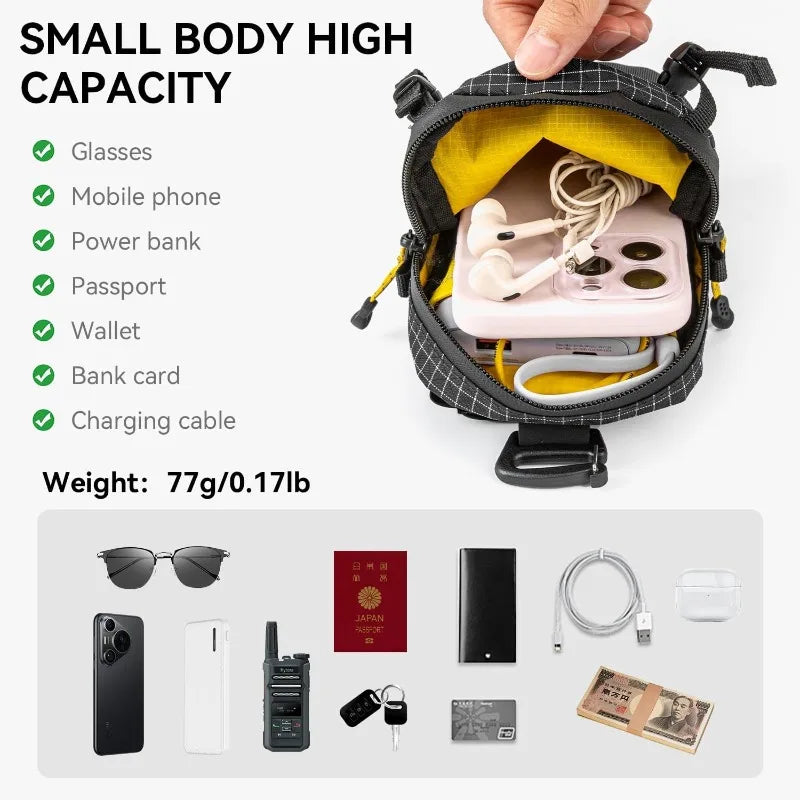 Bolsa Impermeable para Teléfono Inteligente con Correa para el Hombro de la Mochila, para Deportes, Senderismo, Camping, Ligera