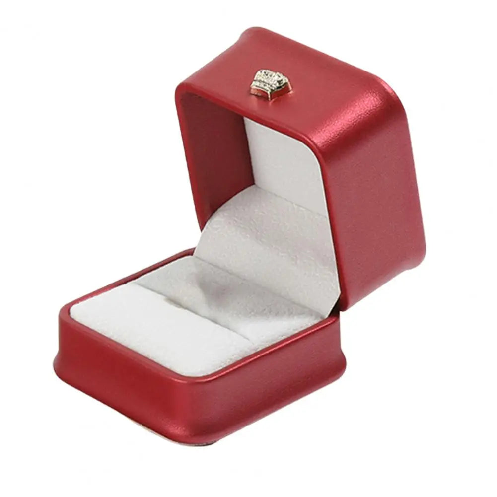 Caja de anillo de boda de compromiso, estuche cuadrado de terciopelo para joyería, soporte de exhibición, caja de anillo para pareja, caja de regalo, almacenamiento de exhibición de anillo y pendiente