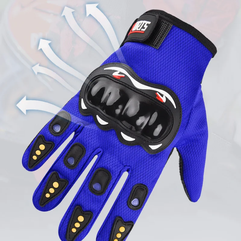 Guantes de dedo completo para bicicleta para hombre, pantalla táctil, deportes todoterreno al aire libre, protección para ciclismo, guantes anticaída para motocicleta
