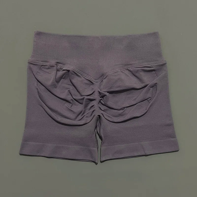 Shorts Deportivos HISTELLO Impacts de 4.5" para Mujer, Shorts de Ciclismo de Cintura Baja, Shorts de Gimnasio, Leggings de Yoga sin Costuras con Efecto Push-Up