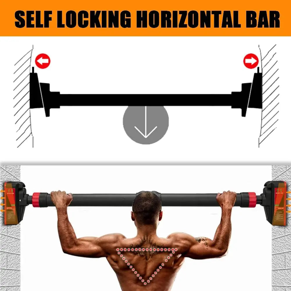Barra Dominadas Puerta Ajustable HiMISS Sin Tornillos 440lbs