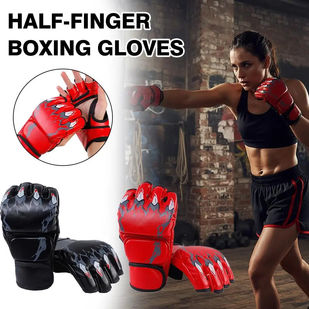 Guantes Kick Boxing MMA Muay Thai Negro PU - Entrenamiento Profesional