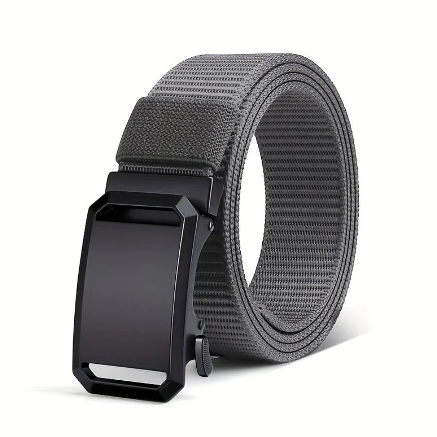 Cinturón Táctico Lona Hebilla Automática - Ideal Trabajo y Outdoor