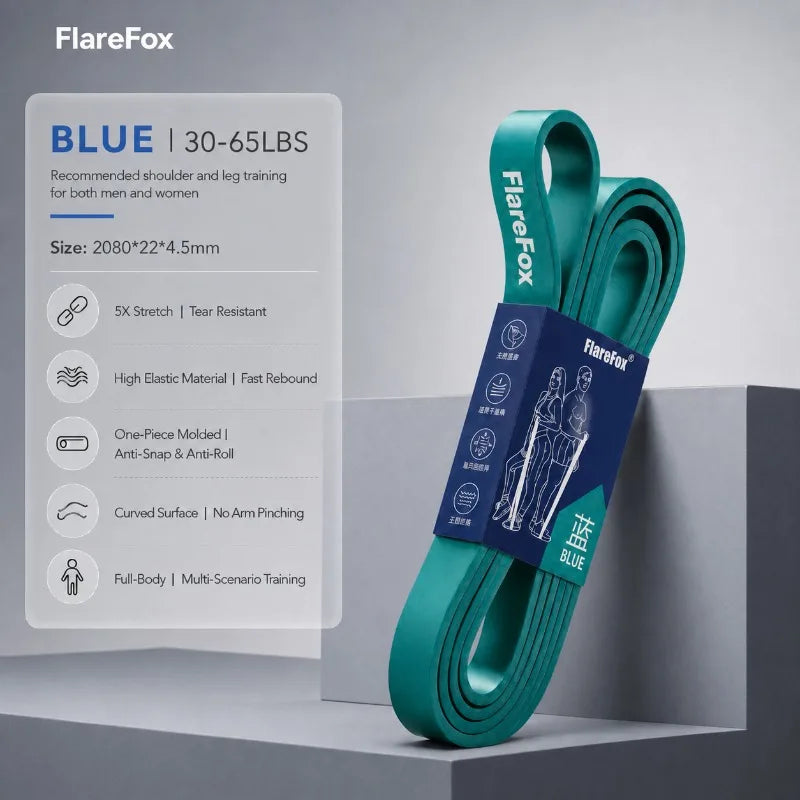 Bandas de Resistencia FlareFox: Dominadas, Fuerza y Agilidad (Kit Múltiple)