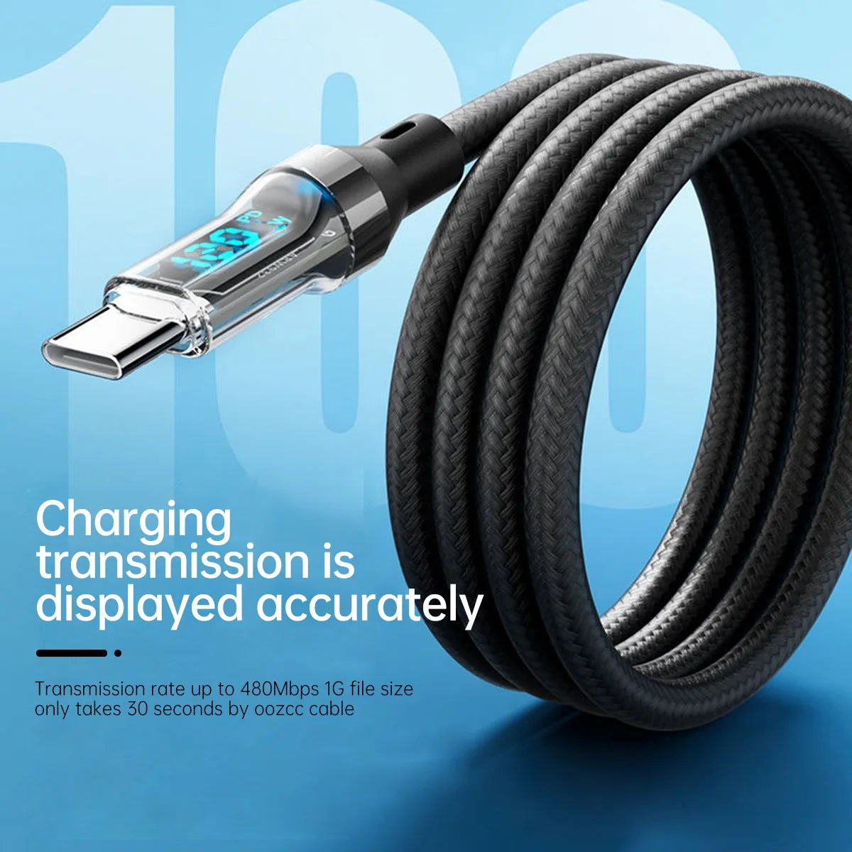 OOZCC Cable USB-C a Lightning 120W Carga Rápida MFi