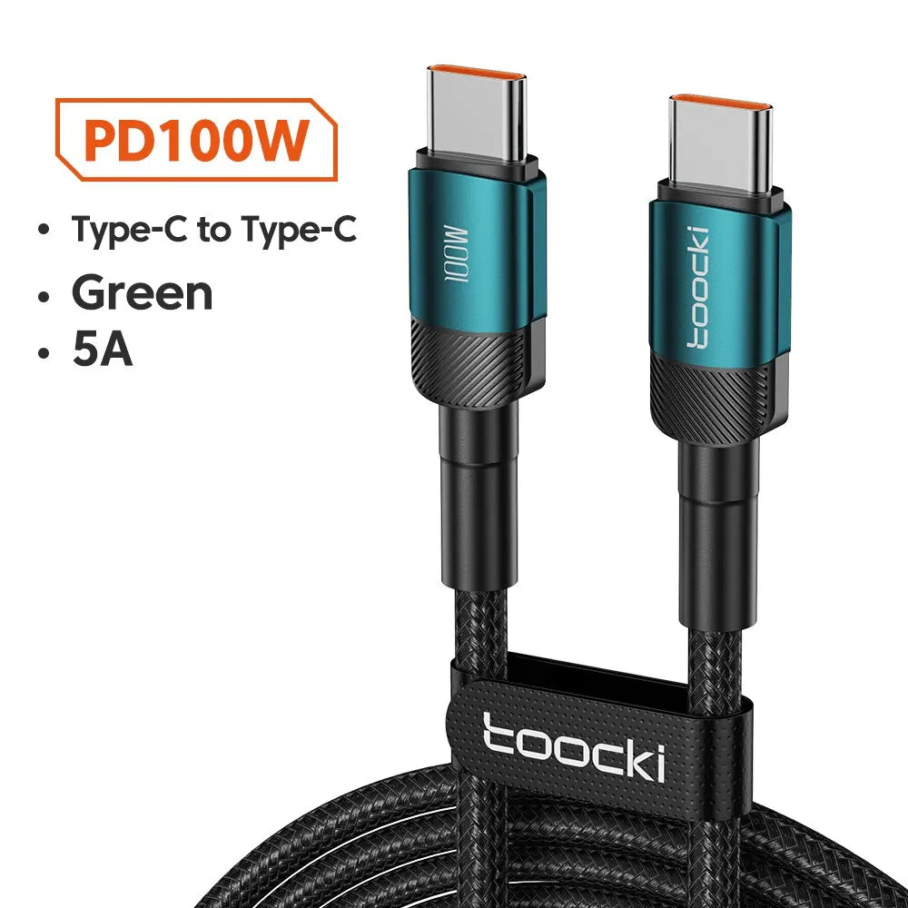 Cable USB C Toocki Carga Rápida PD 100W para iPhone 15/14/13/12