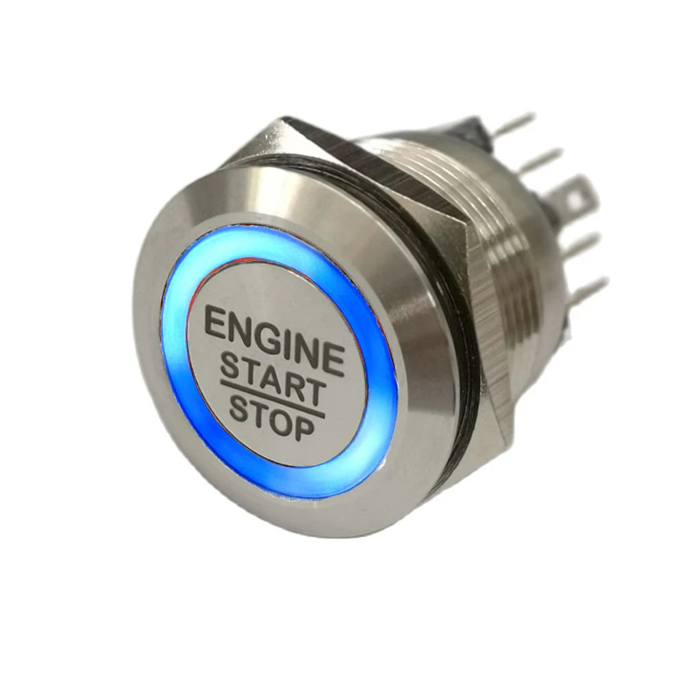 VEARGREE momentary push button switch with luminous ring, 19-30mm motor start stop button for electrical components.