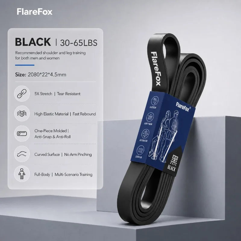 Bandas de Resistencia FlareFox: Dominadas, Fuerza y Agilidad (Kit Múltiple)
