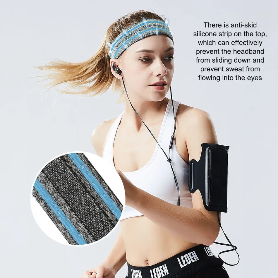 Banda deportiva deportiva para el gimnasio, cinta para el pelo antideslizante para mujeres y hombres, banda para el pelo transpirable para baloncesto, Fitness, Yoga y Voleibol