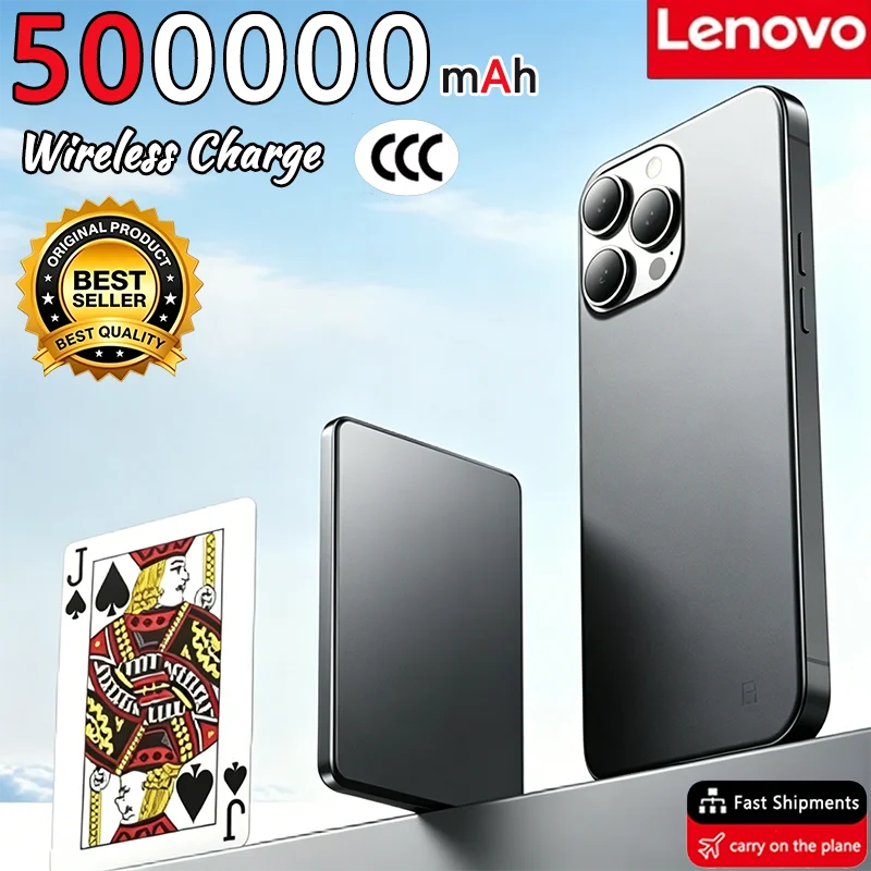 Batería Externa Lenovo 50000mAh Magnética Carga Rápida PD22.5W Magsafe