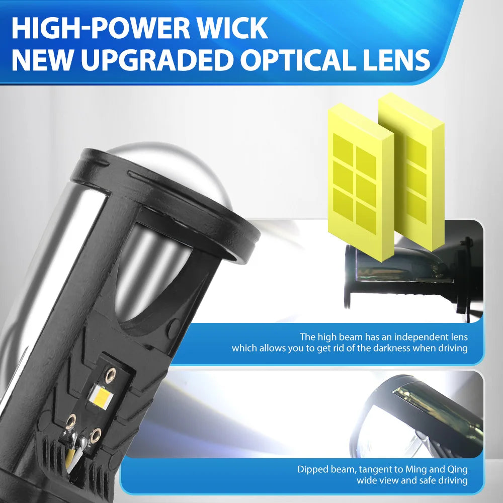 Bombillas LED Proyector Y6D H4 Bi-LED 6000K 90W - Mejora tus Faros