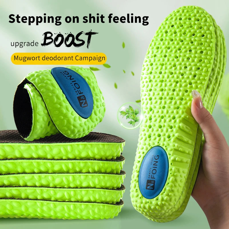 Plantillas Deportivas Ortopédicas NAFOING: Absorción Impacto, Verde