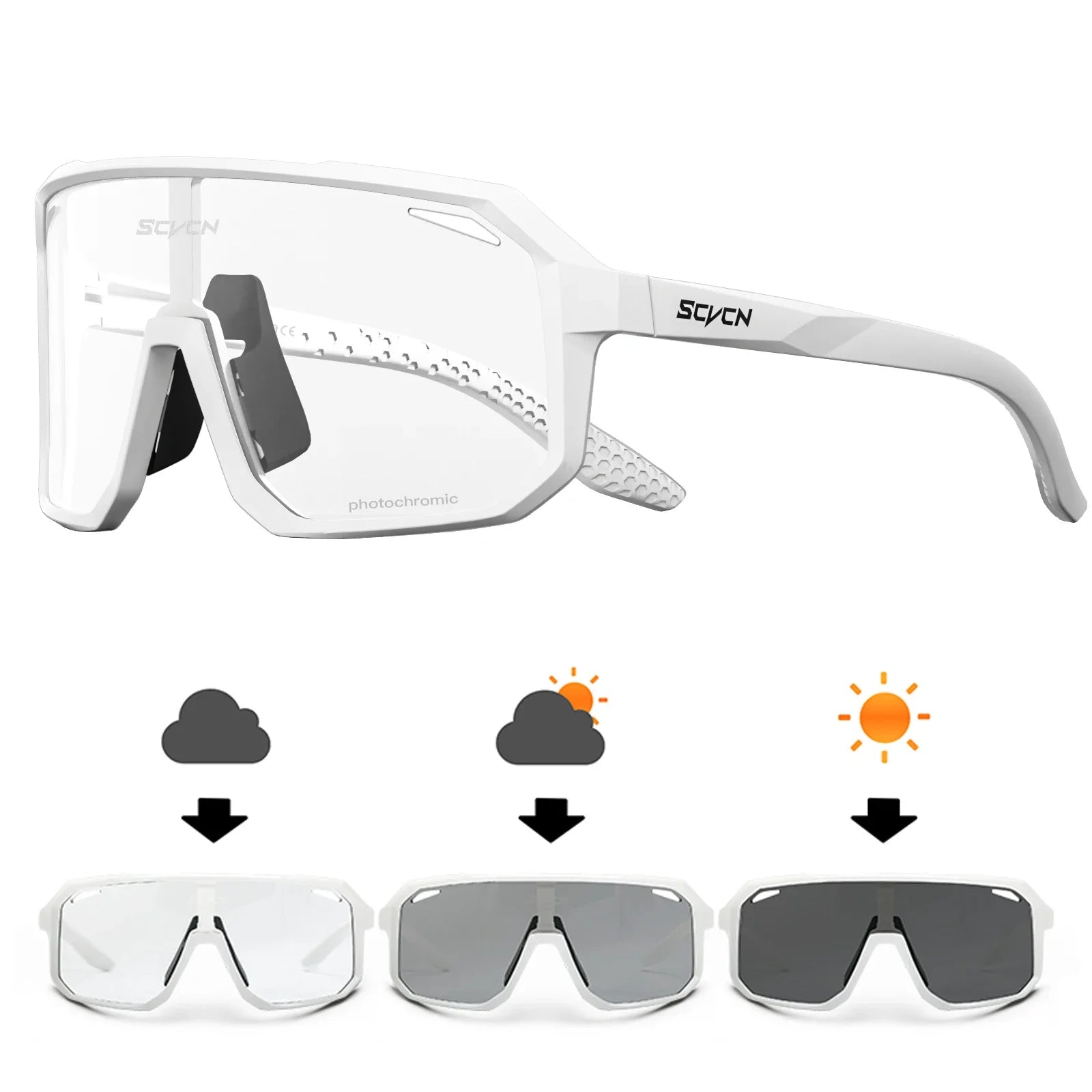 SCVCN Gafas Fotocromáticas Ciclismo UV400 Deportivas Unisex