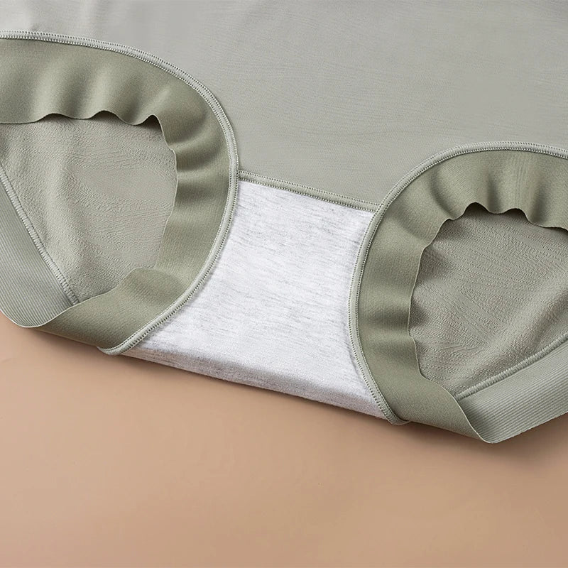 Soft women's underwear set with comfortable briefs, featuring smooth fabric and simple design, ideal for everyday wear.