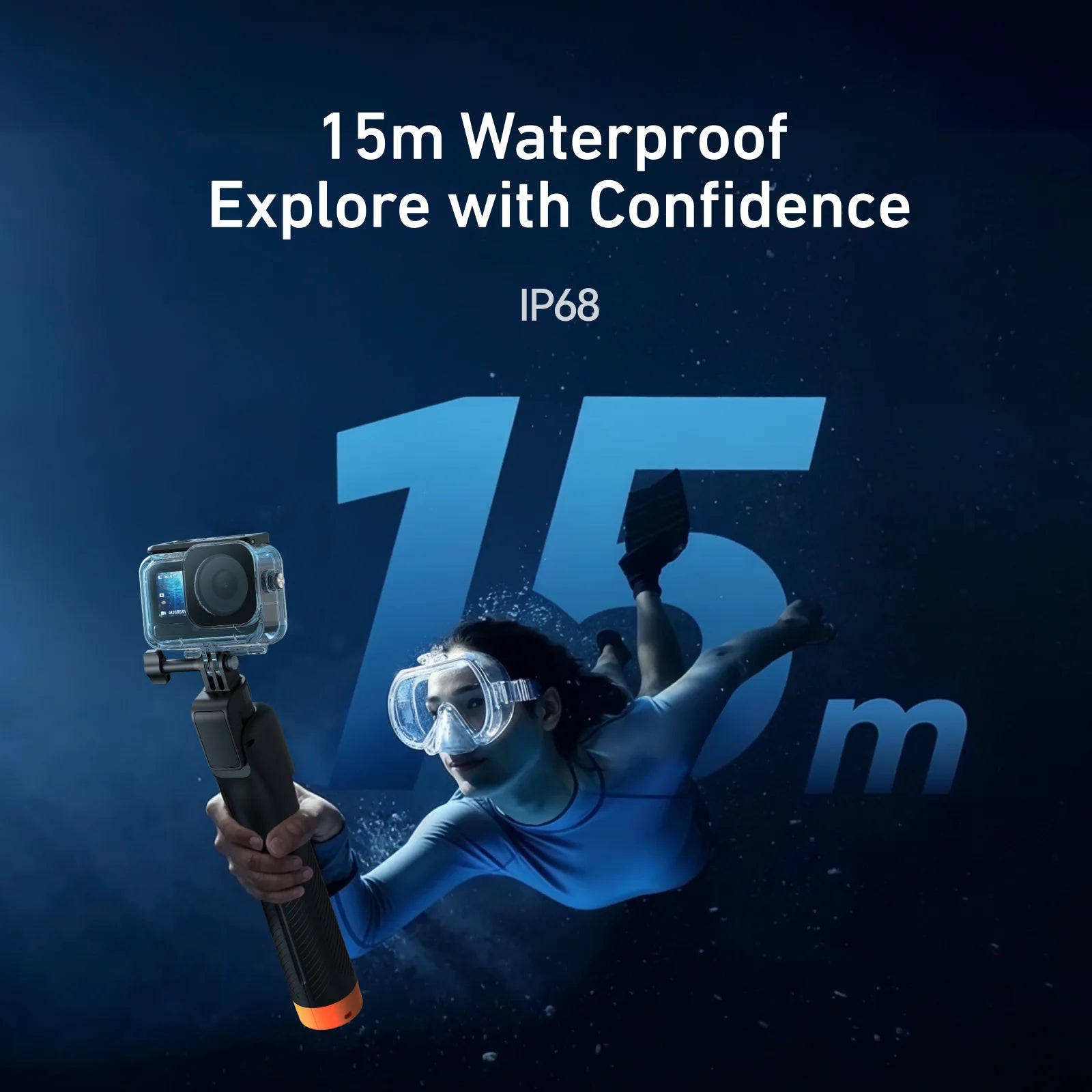 Control remoto inalámbrico TELESIN para buceo subacuático, palo selfie extensible, trípode con mango de flotabilidad para DJI OSMO Action 6 5pro 4