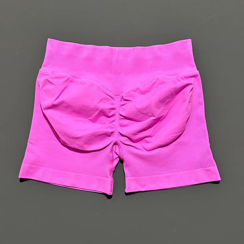 Shorts Deportivos HISTELLO 4.5" Mujer Push-Up Sin Costuras