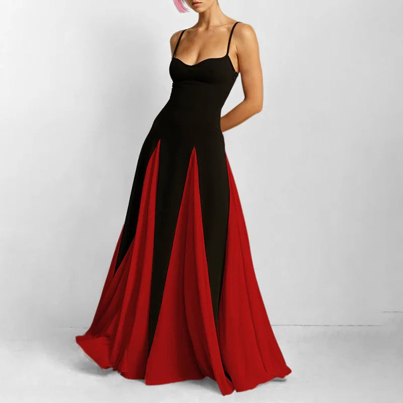 Vestido Midi Rosa Vacaciones Mujer 2026 Elegante Tirantes Finos Línea A