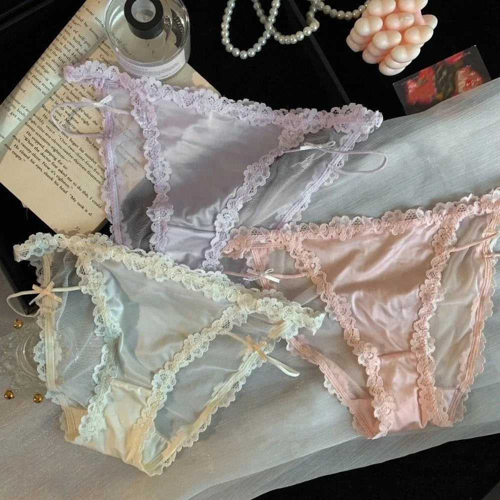 Elegant lace panties from Corporación Turística featuring a delicate, hollow design and soft, fine fabric for comfort and style.