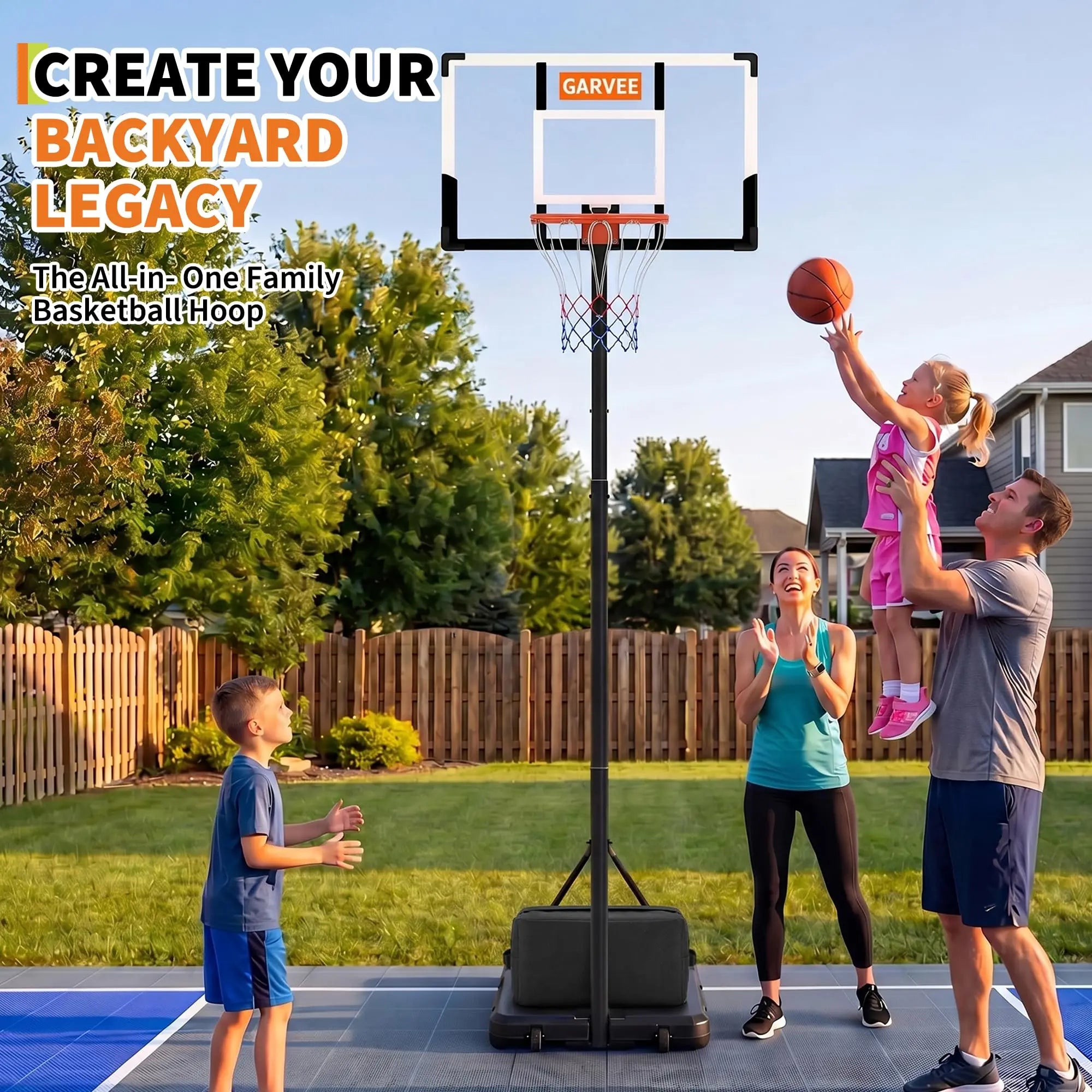 Aro Baloncesto Portátil 10ft HiMISS Niños/Adultos | Interiores/Exteriores