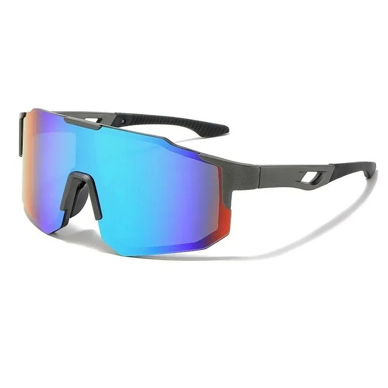 Gafas de Sol Deportivas Hombre DIXSG | Montura Negra Lente Naranja/Amarilla | Protección UV