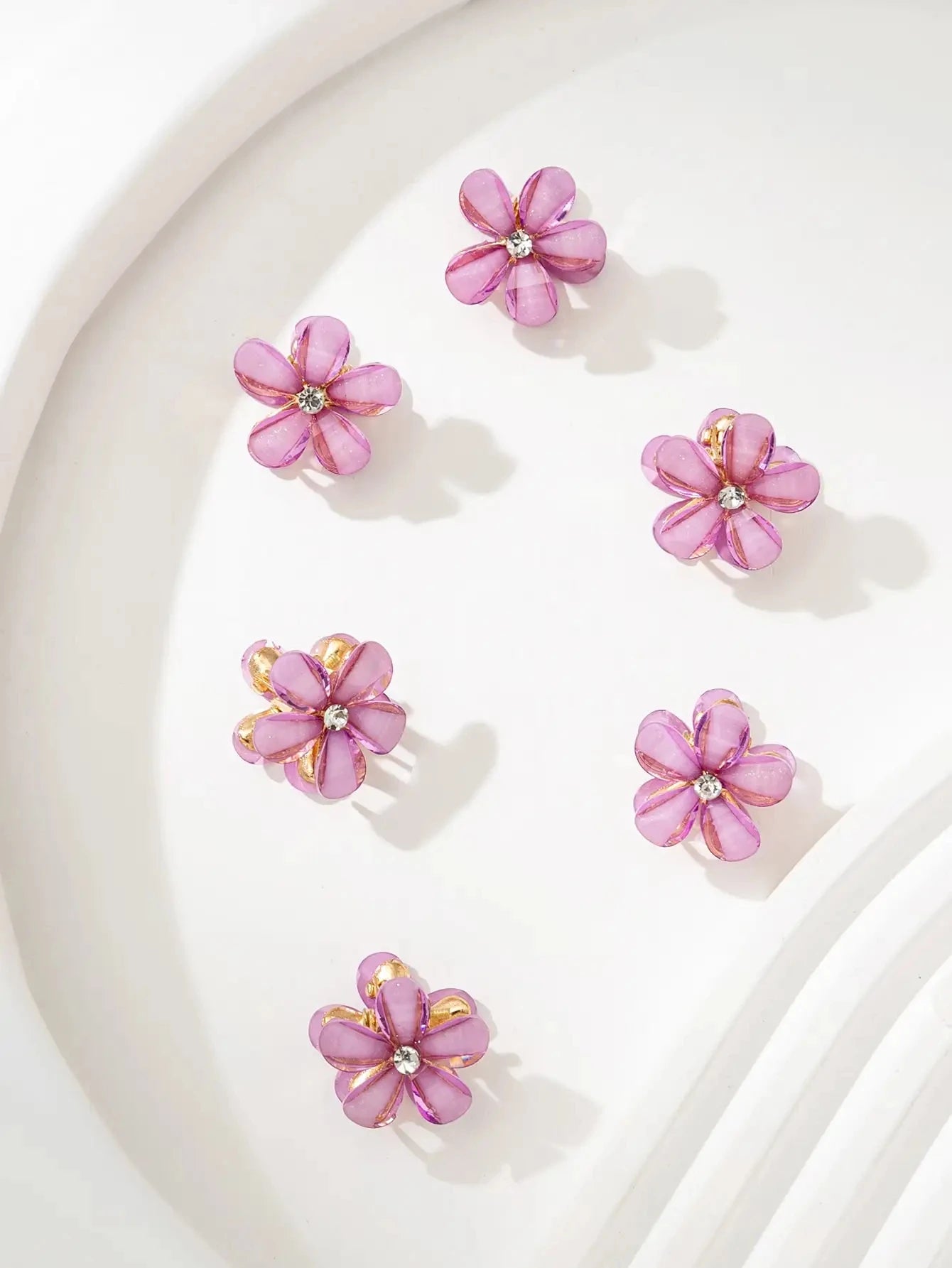 6/12 Uds Pinzas Pequeñas Dibujo Animado | Accesorios Niñas Flor