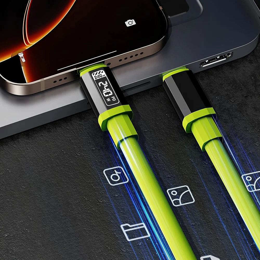 Cable USB C 240W PD Carga Rápida para iPhone, Samsung, Xiaomi