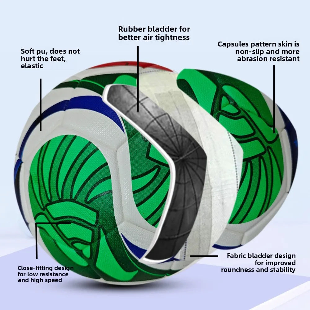 Balón de Fútbol Talla 5, Balón de Entrenamiento Oficial para Partidos 2026, Material PU de Alta Calidad, Sin Costuras, Duradero, Regalo para Niños y Adultos