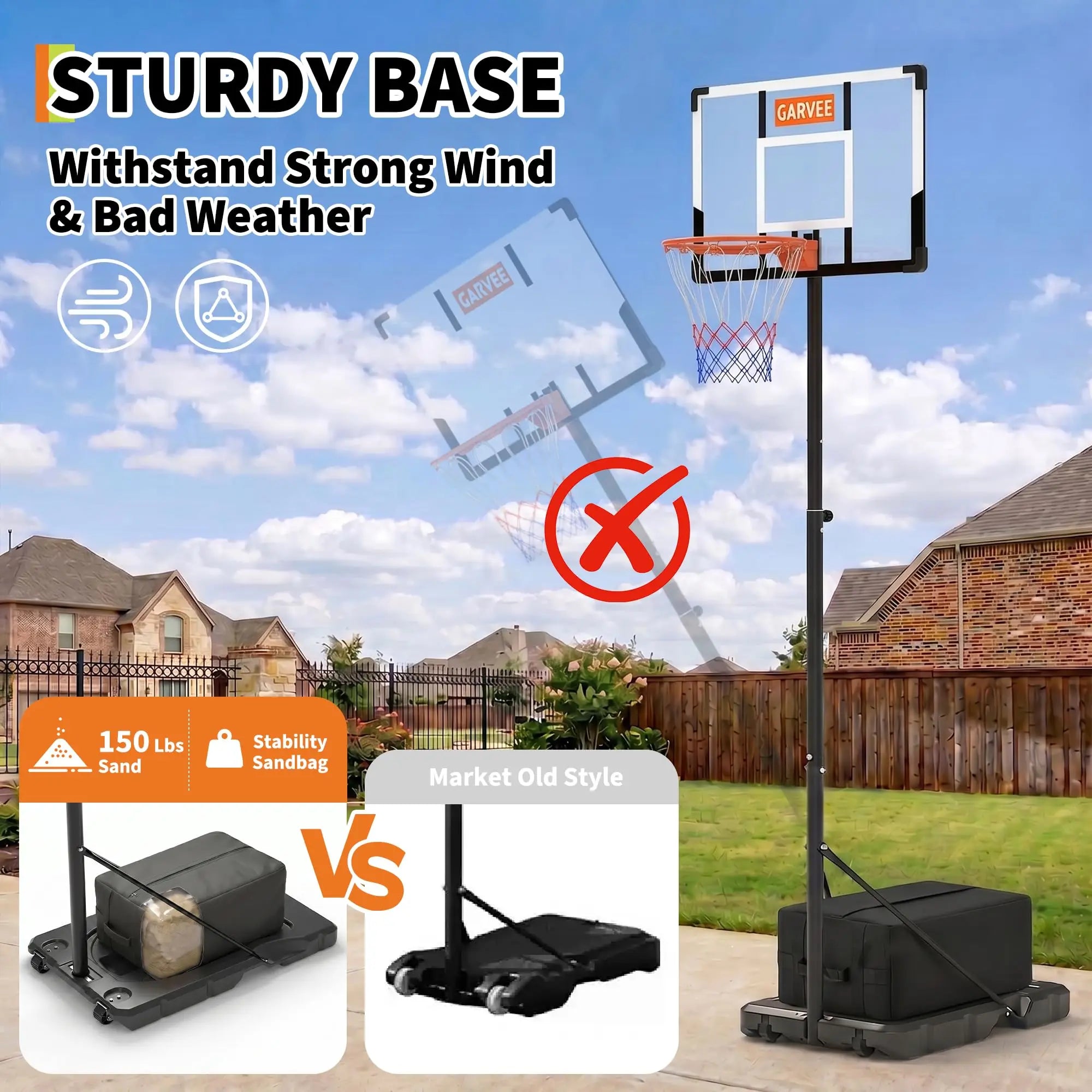 Aro de Baloncesto Portátil y Ajustable para Niños y Adultos, 10 Pies, para Interiores y Exteriores, con Tablero, Red, Base Grande y Ruedas, Ideal para Entradas de Autos y Piscinas