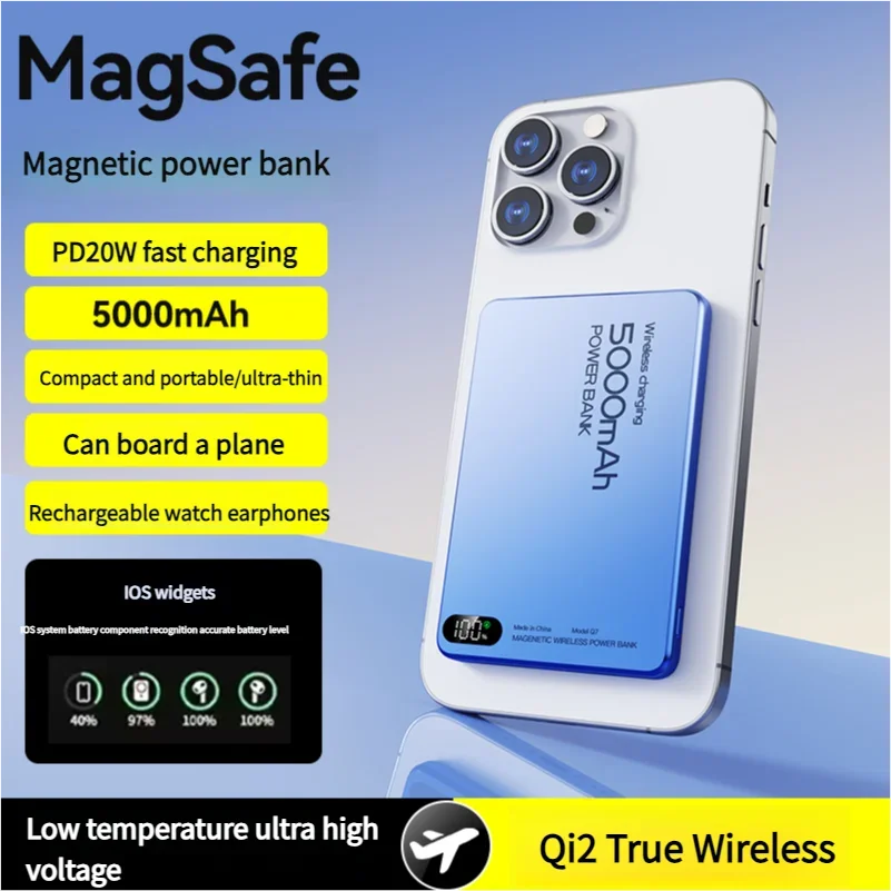 Power Bank Magsafe 10000mAh Carga Rápida 22.5W - Batería Portátil Ultrafina
