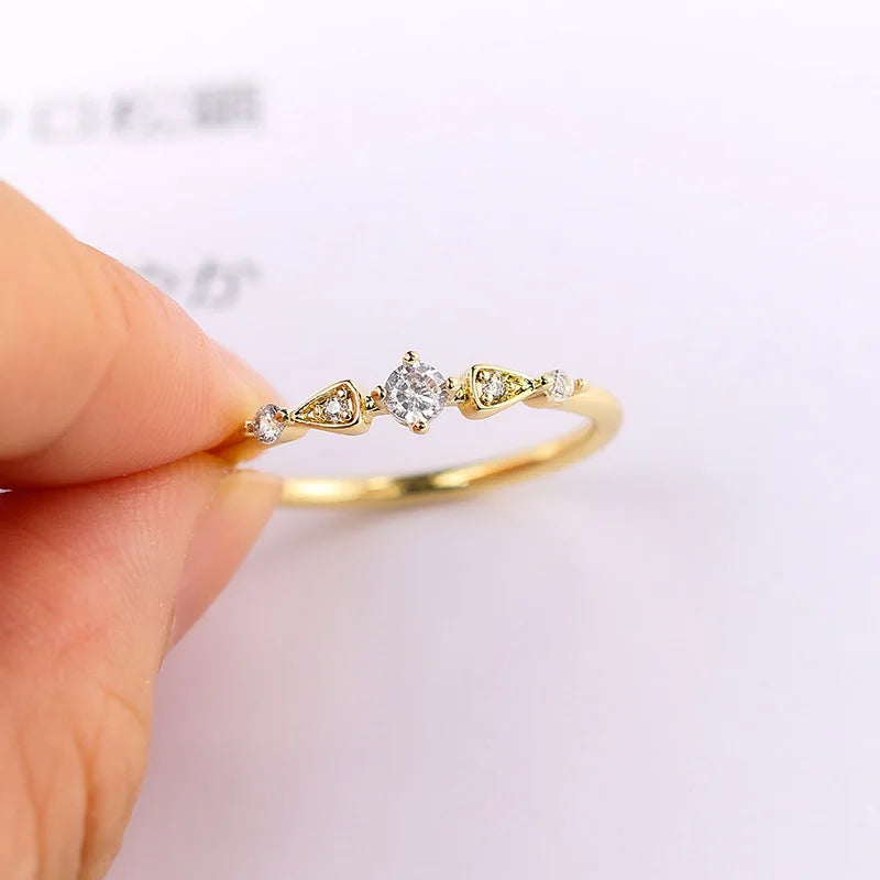 Anillos Mariposa Sirena Dorados Mujer 14K - Joyería de Cristal Elegante