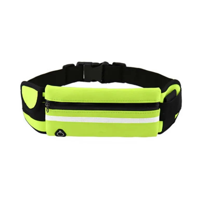 Riñonera Deportiva Unisex con Banda Reflectante, Impermeable, para Correr, con Espacio para Botella de Agua, para Ciclismo y Fitness al Aire Libre