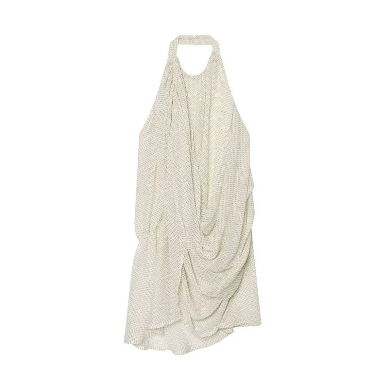 Chaleco Halter Plisado Chic Mujer Verano 2026 | Chin.Sweety | Elegante y Versátil