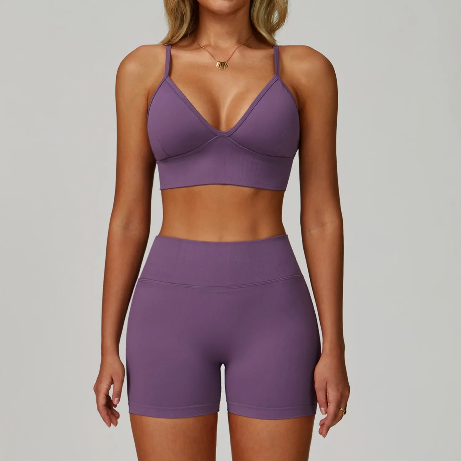 Conjunto Yoga Mujer MIketI Sin Costuras - Transpirable y Elástico