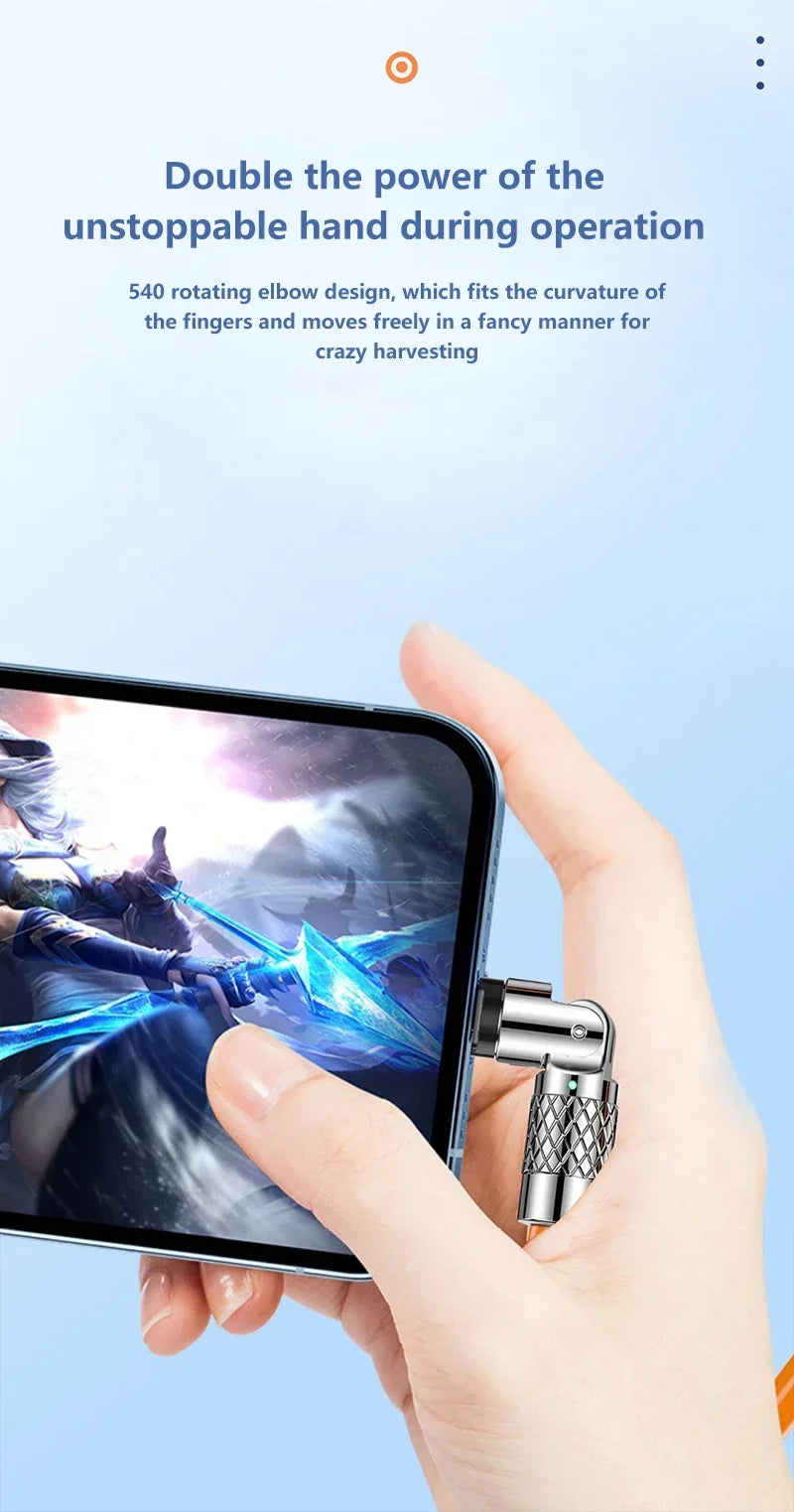 Cable USB C Carga Rápida 120W 7A Rotación 180° para Juegos Xiaomi