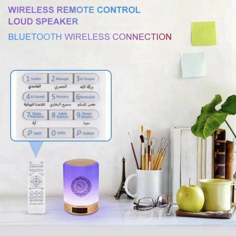 Altavoz Corán Azan Islámico con Bluetooth y Lámpara Nocturna