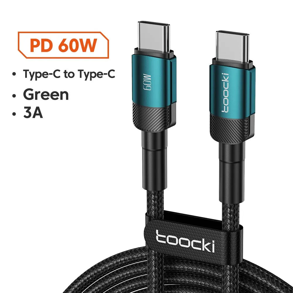 Cable USB C Toocki Carga Rápida PD 100W para iPhone 15/14/13/12
