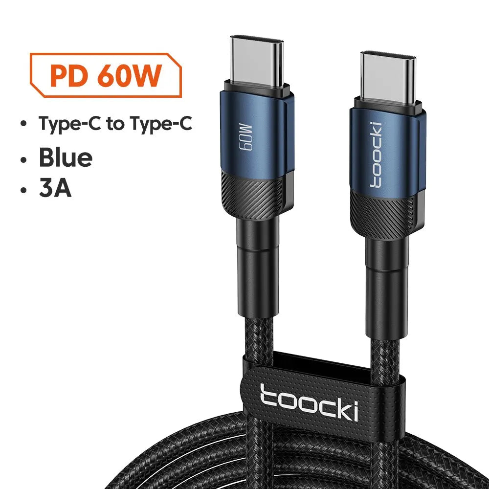 Cable USB C Toocki Carga Rápida PD 100W para iPhone 15/14/13/12