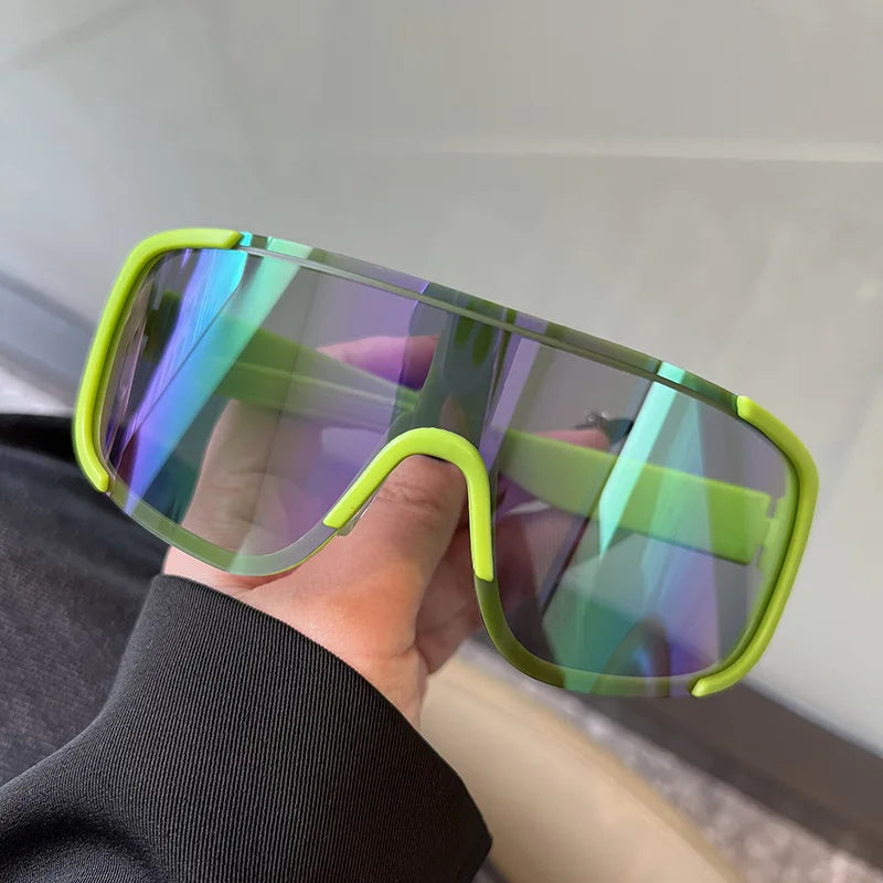 Nuevas gafas de sol de ciclismo estilo Y2K, gafas a prueba de viento para hombres y mujeres, lentes reflectantes Retro, gafas deportivas para montar en carretera