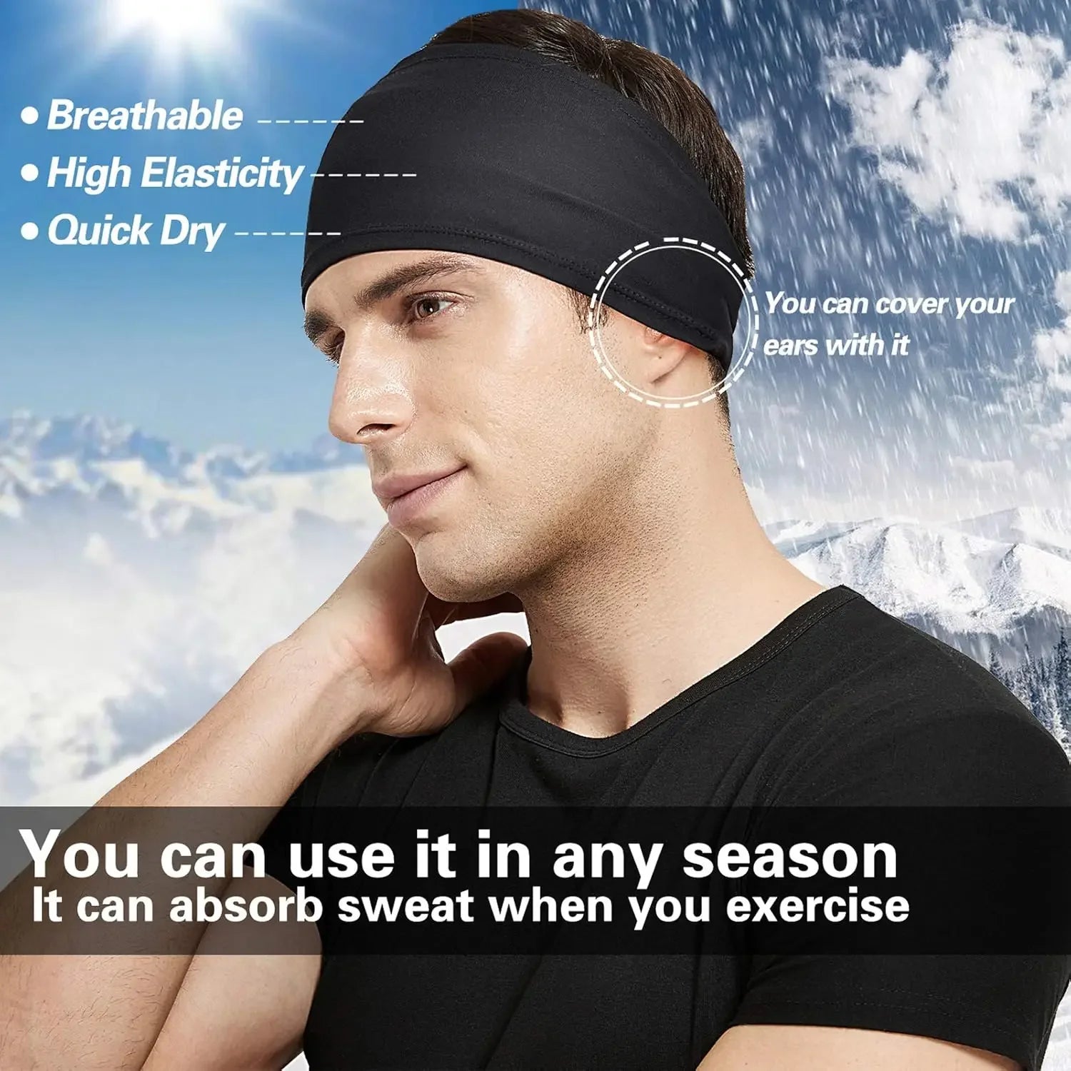 Diadema Deportiva Elástica - Correr, Fitness, Yoga | Confort y Absorción