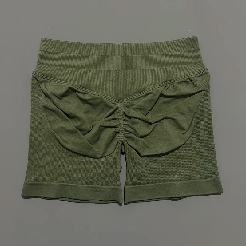 Shorts Deportivos HISTELLO 4.5" Mujer Push-Up Sin Costuras
